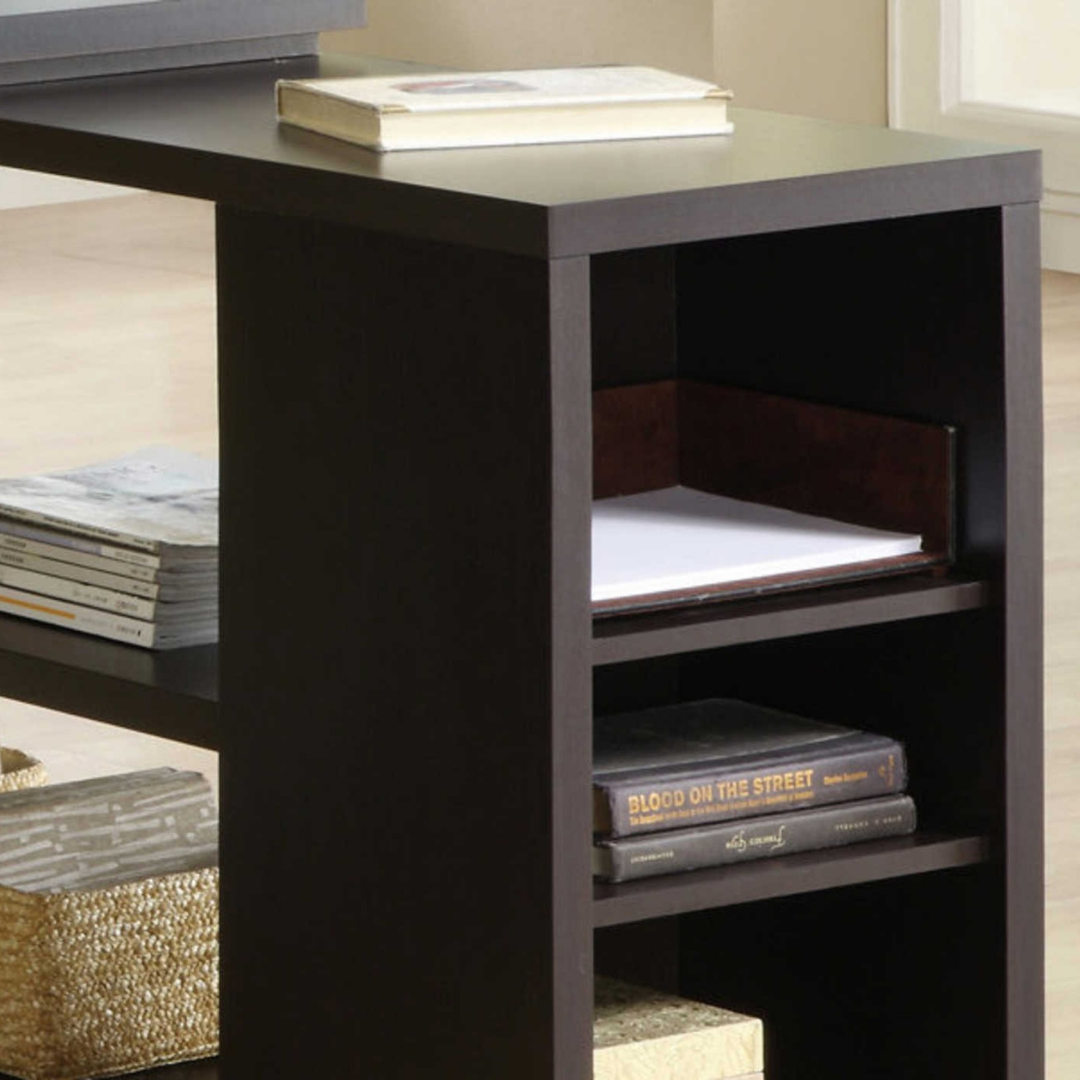 Cornerix – Bureau d'ordinateur en forme de L – Espresso