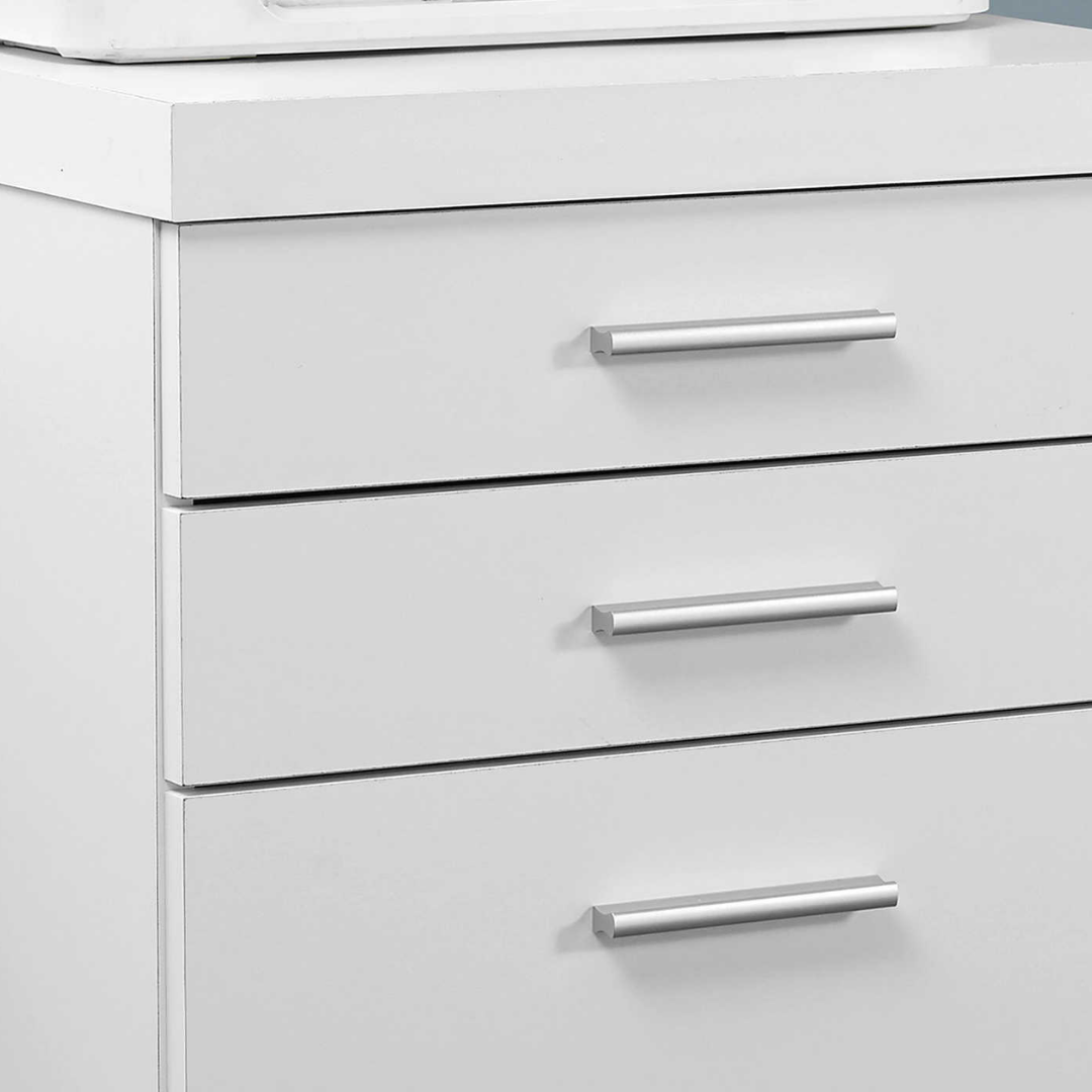 Rustelo – 3-Drawer Filing Cabinet – White
