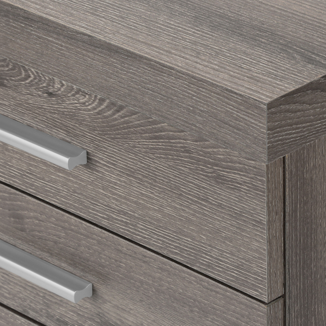 Rustelo – 3-Drawer Filing Cabinet – Dark Taupe