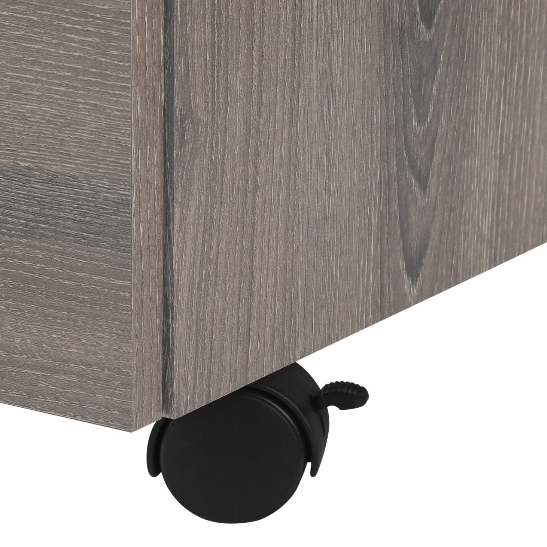 Rustelo – 3-Drawer Filing Cabinet – Dark Taupe