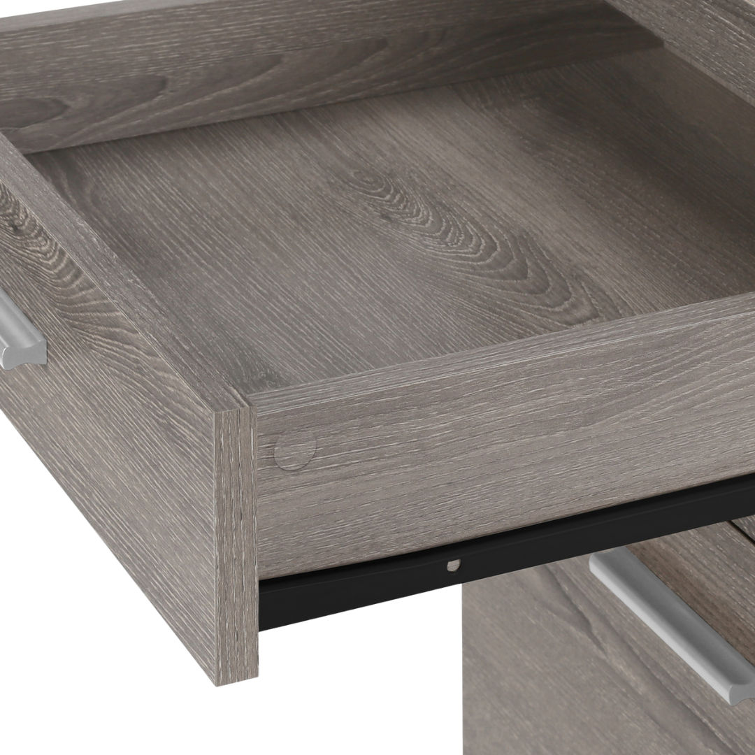 Rustelo – 3-Drawer Filing Cabinet – Dark Taupe