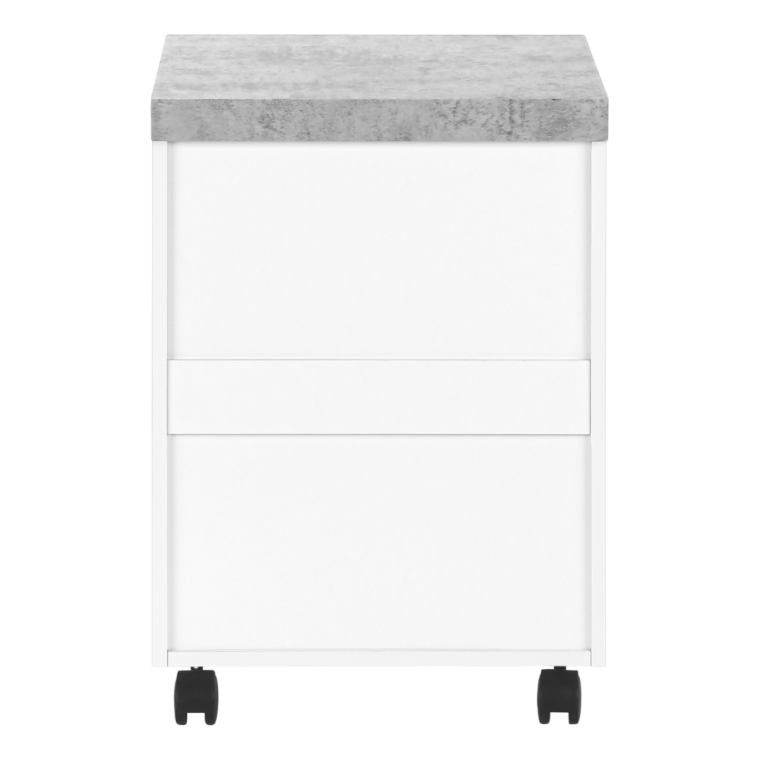 Rustelo – 3-Drawer Filing Cabinet – White Cement Look