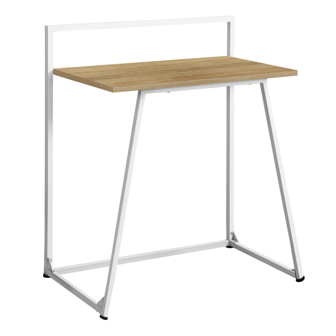 Juvenixa – Computer Desk – Natural / White Metal