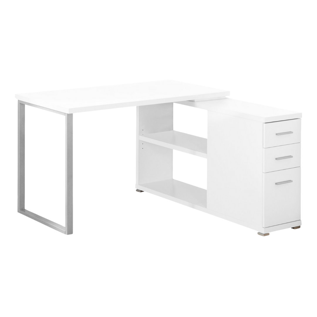 Flexiora – L-Shape Computer Desk – White