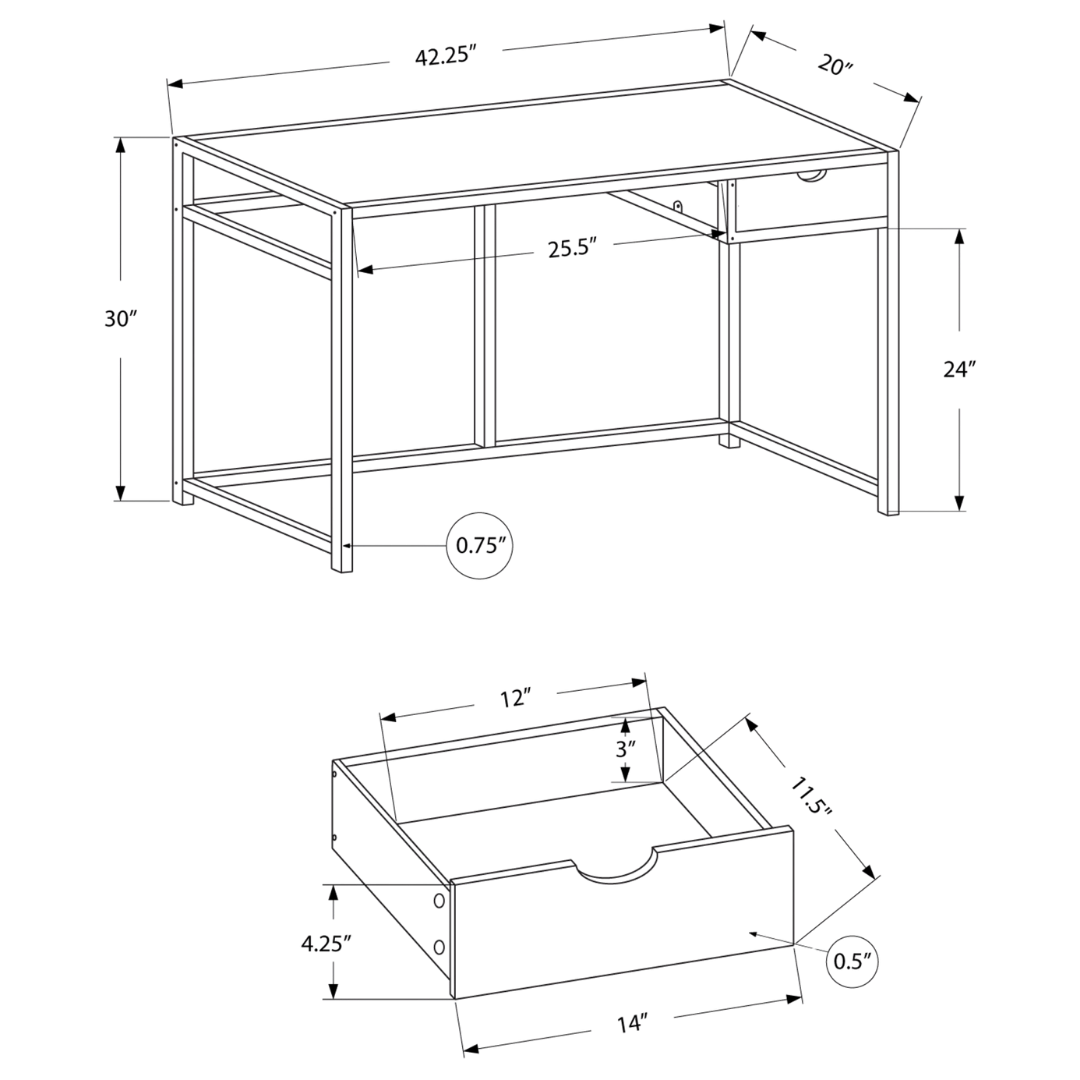 Slimvora – Writing Desk – Black / Black Metal