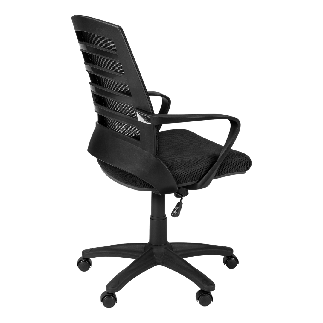 Aerolite – Chaise de bureau mi-haute en maille – Noire