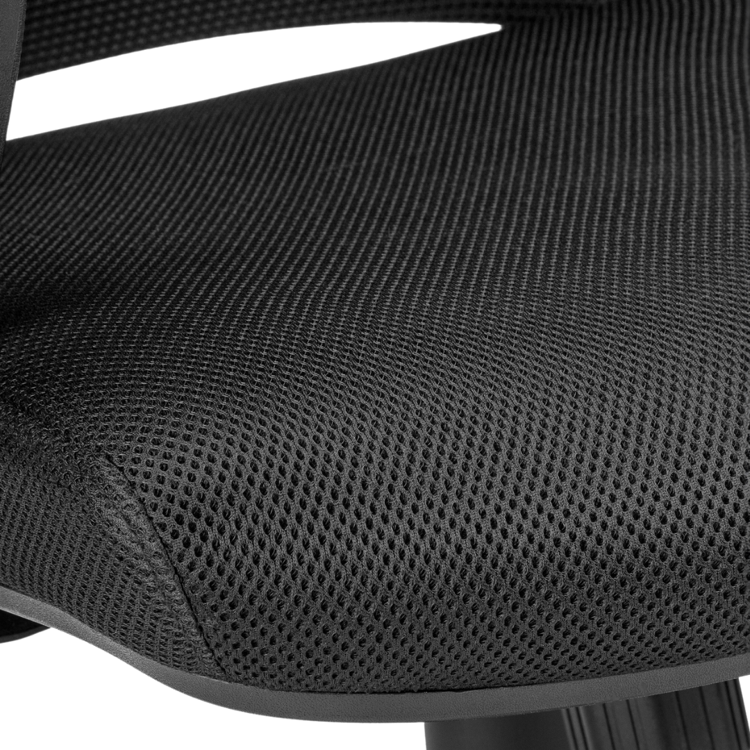 Aerolite – Chaise de bureau mi-haute en maille – Noire