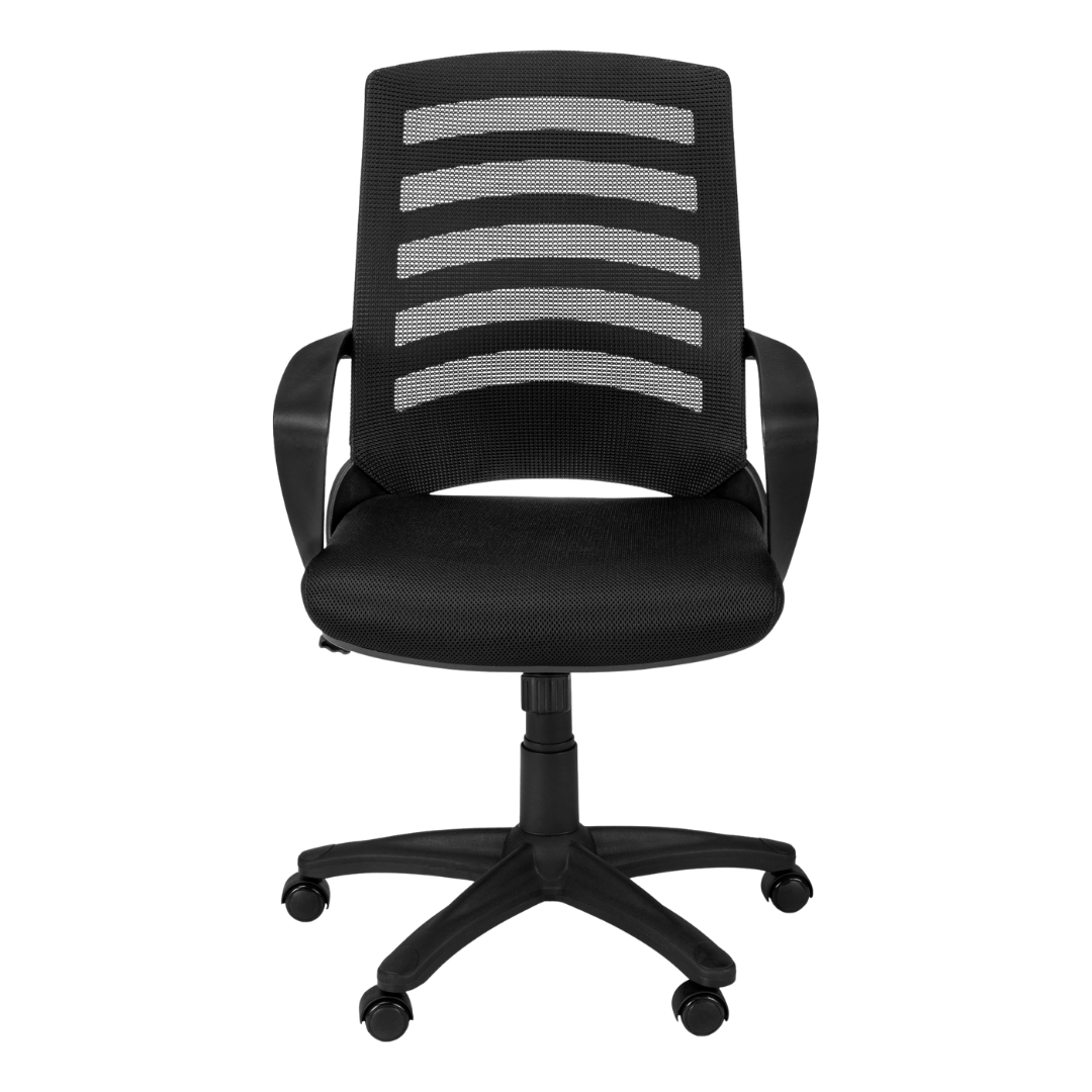 Aerolite – Chaise de bureau mi-haute en maille – Noire