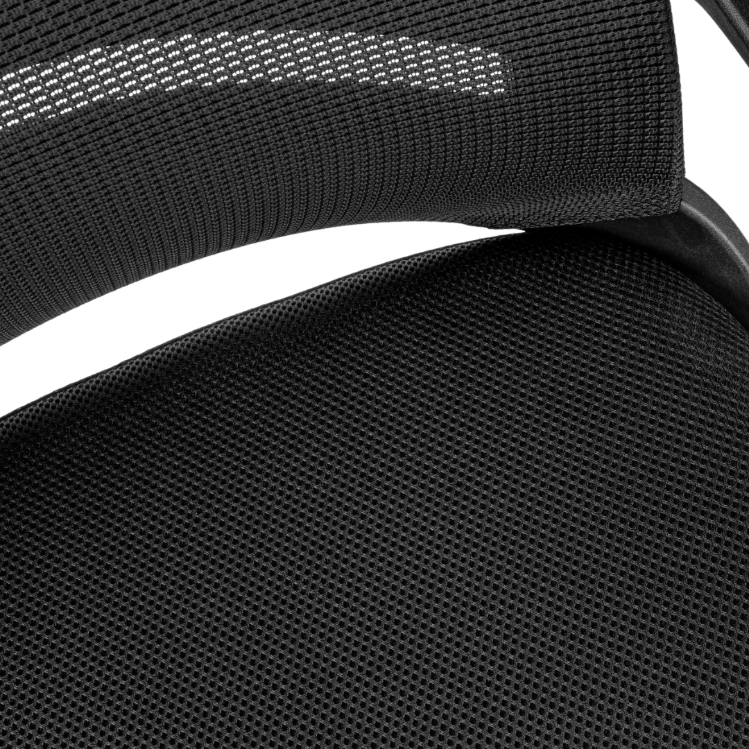 Aerolite – Chaise de bureau mi-haute en maille – Noire