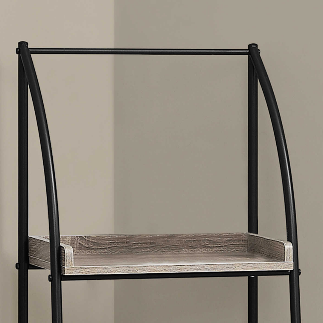 Ladderyx – Bibliothèque échelle en métal de 122 cm (48 po) de hauteur – Taupe foncé