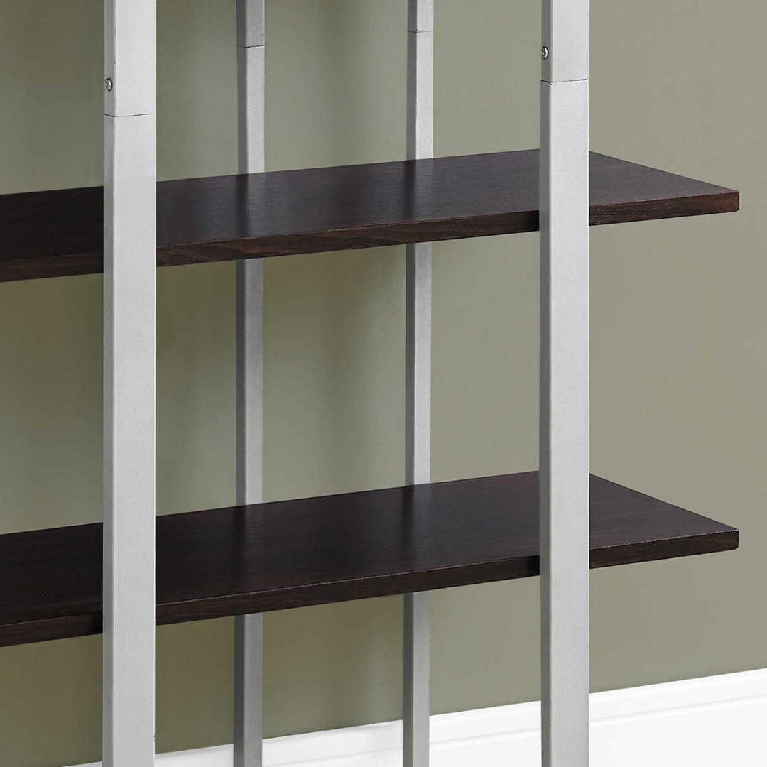 Metalux – Bibliothèque 152 cm H – Métal expresso et argent