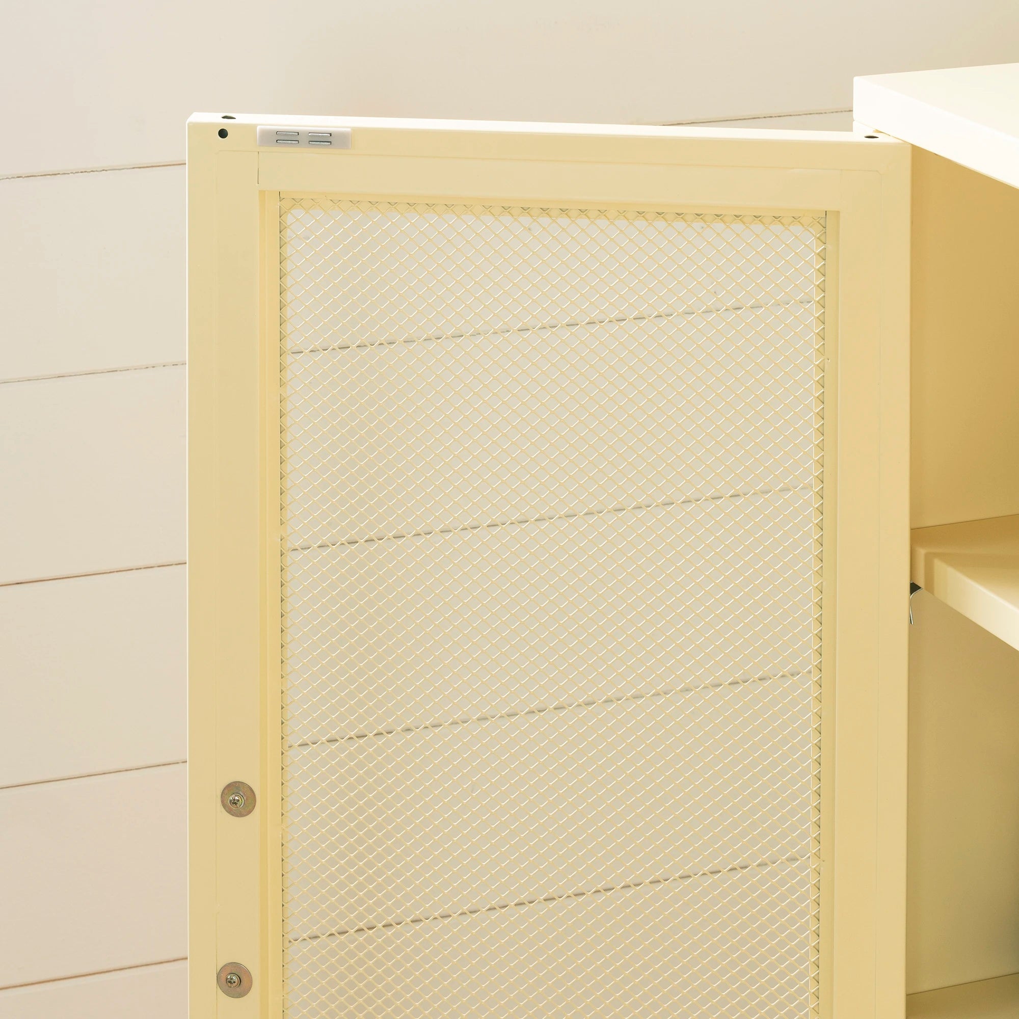 Metal Mesh 2-Door Accent Cabinet - Crea