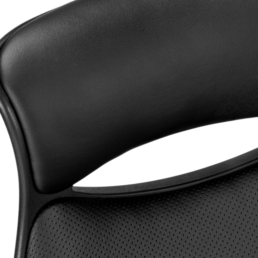 Aeroventis – Fauteuil de direction à dossier haut – Aspect cuir noir