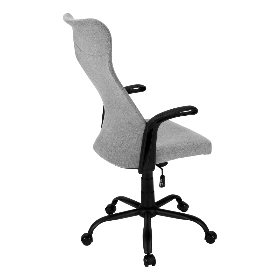Ergomax – Fauteuil de bureau à dossier haut – Tissu gris foncé