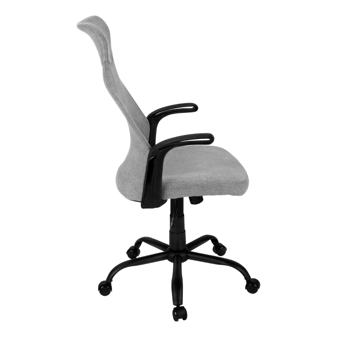 Ergomax – Fauteuil de bureau à dossier haut – Tissu gris foncé