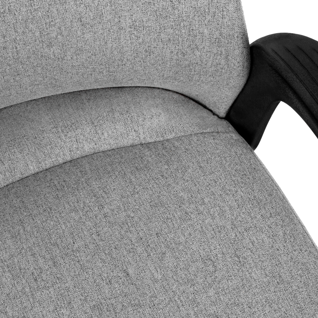 Ergomax – Fauteuil de bureau à dossier haut – Tissu gris foncé