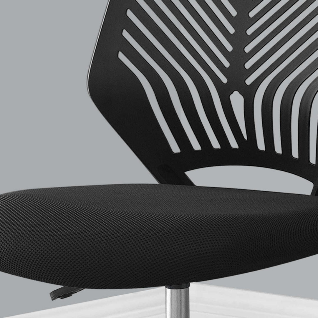 Leafik – Chaise de bureau en maille pour jeunes – Noire