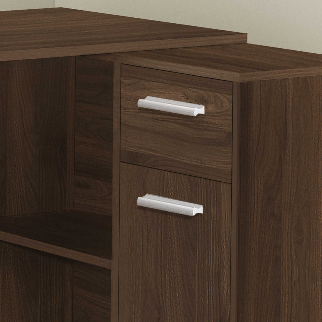 Bureau d'ordinateur en L Sarvio – Noyer