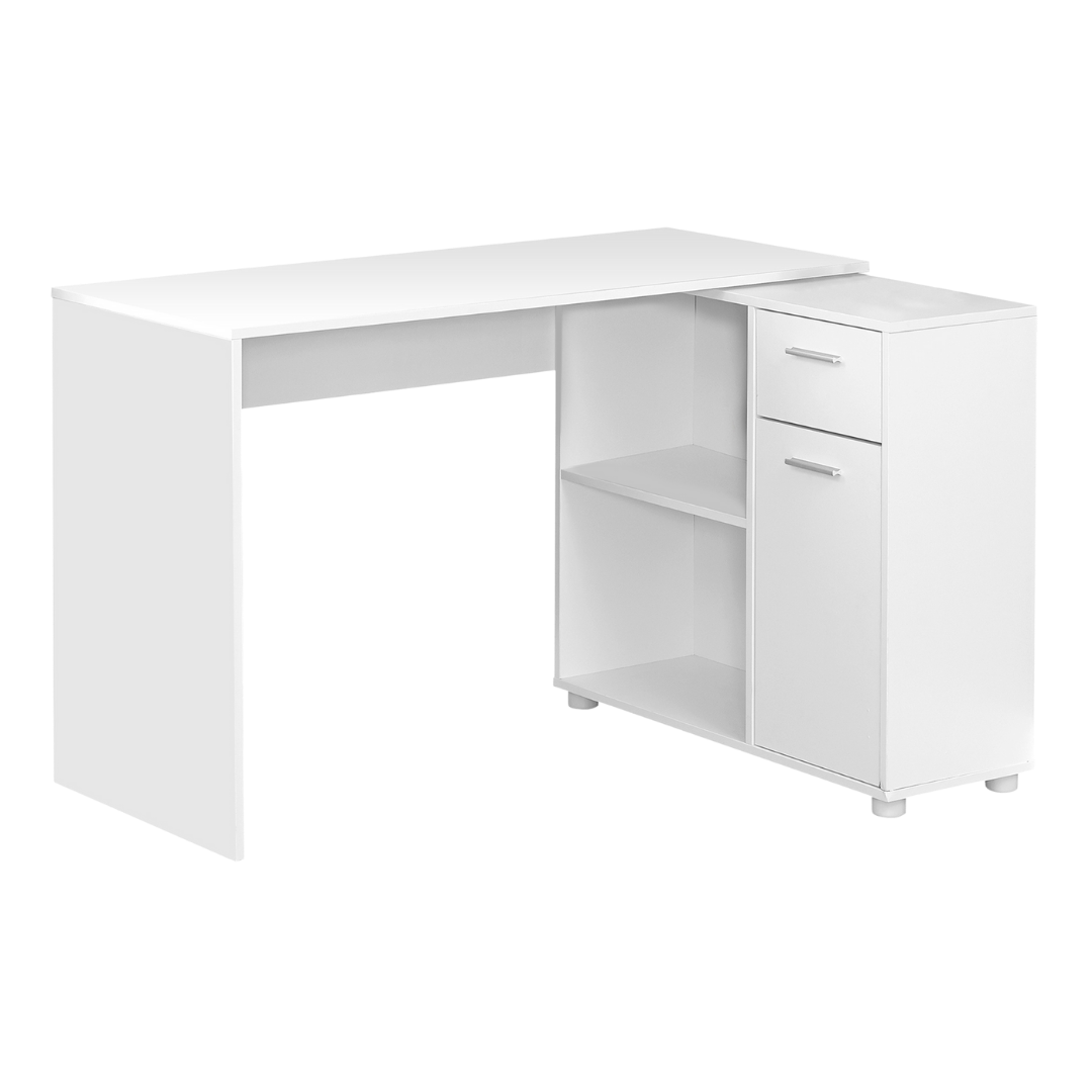 Sarvio – L-Shape Computer Desk – White