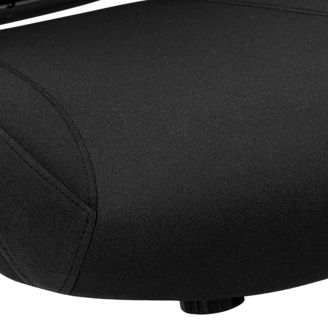 Chaise de bureau ergonomique Aeroflex mi-dos en mailles noire avec accoudoirs rabattables – Meubles Bonito Montréal