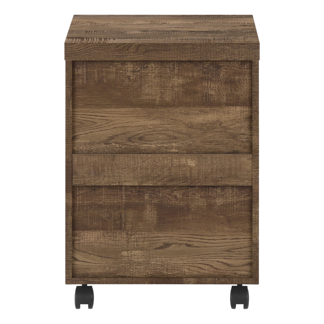 Rustelo – 3-Drawer Filing Cabinet – Brown Reclaimed Wood