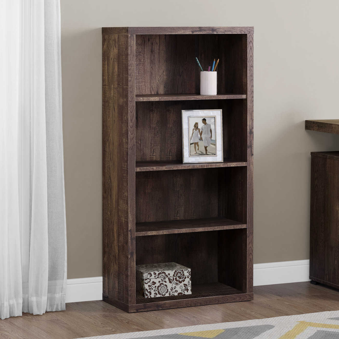 Arkivia – 48"H Bookcase – Brown Reclaimed Wood