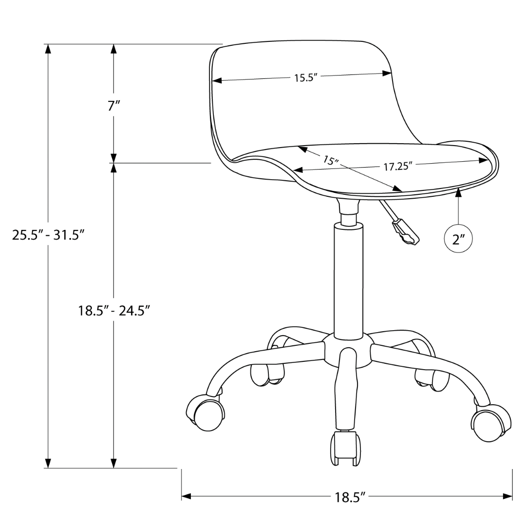 Kidoform – Chaise de bureau pour jeunes – Grise