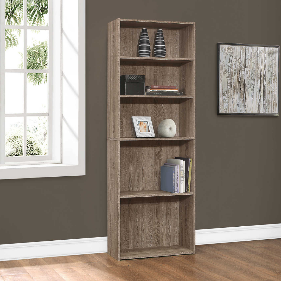 Arkivora – 72"H Bookcase – Dark Taupe