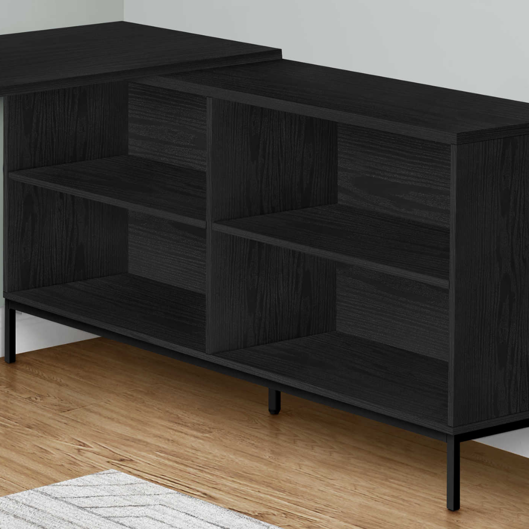 Bureau d'ordinateur en L Oakvion – Chêne noir