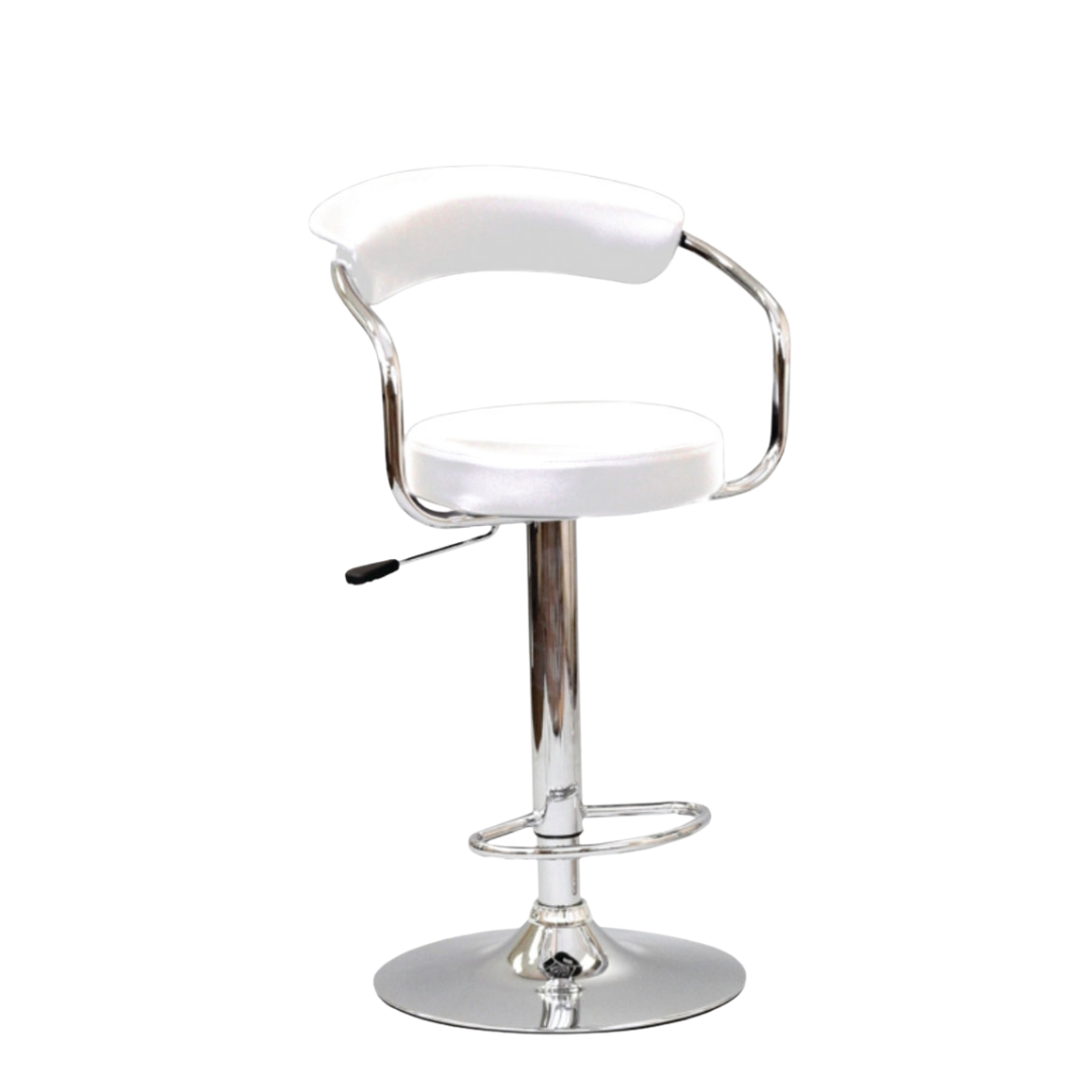Corvello – Lot de 2 – Tabourets de bar réglables – Blanc