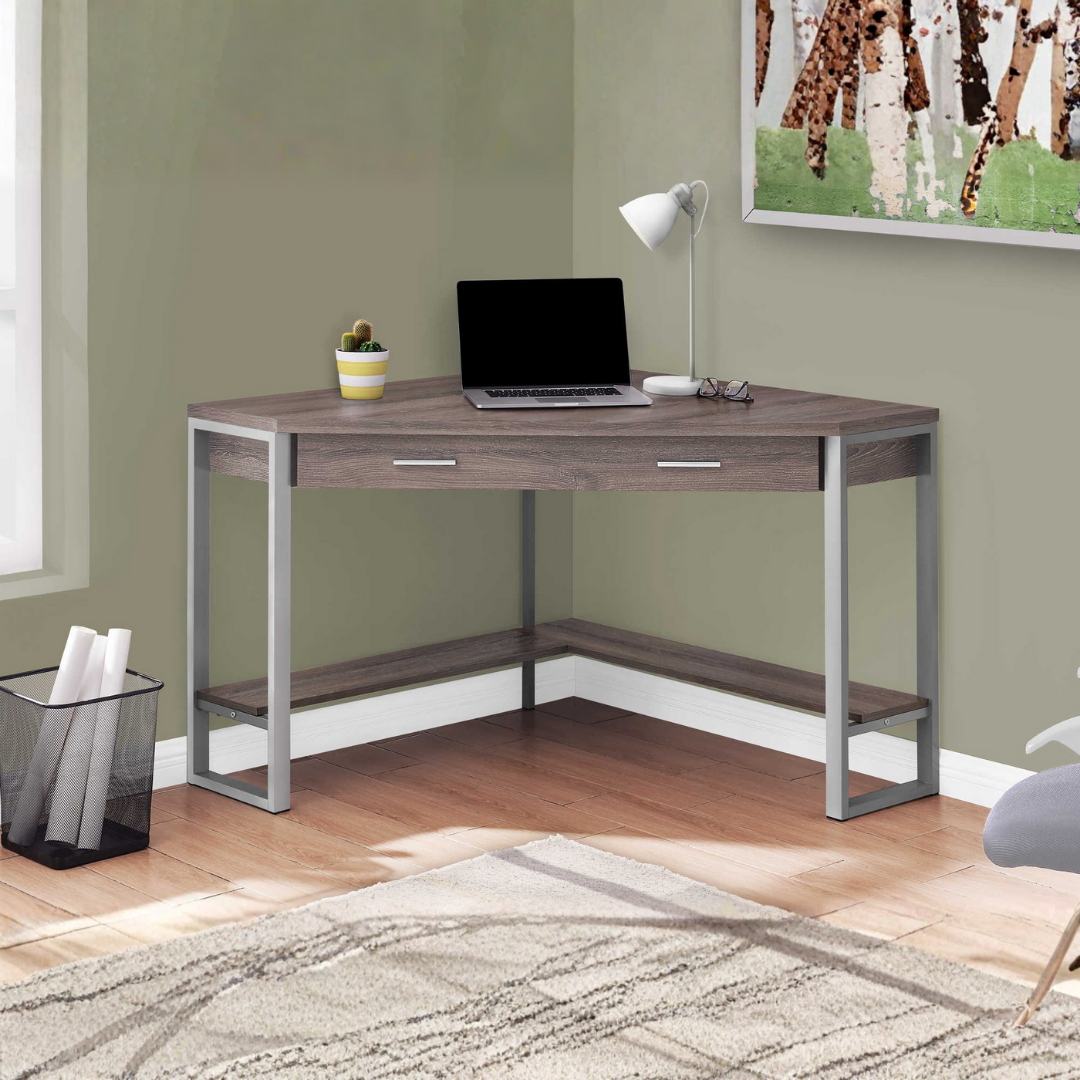Cornera – Corner Desk – Dark Taupe