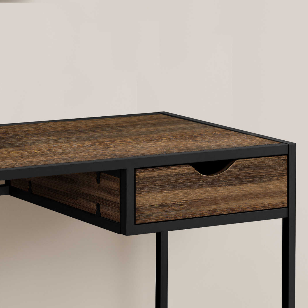 Slimvora – Bureau – Métal recyclé marron / Métal noir