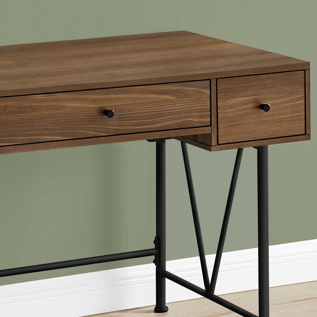 Vextura – Bureau – Noyer / Métal noir