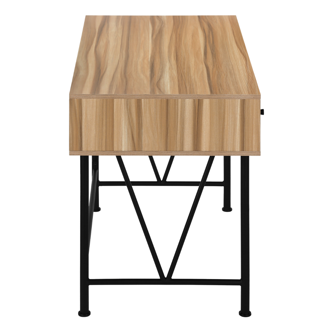 Vextura – Writing Desk – Light Reclaimed Wood / Black Metal