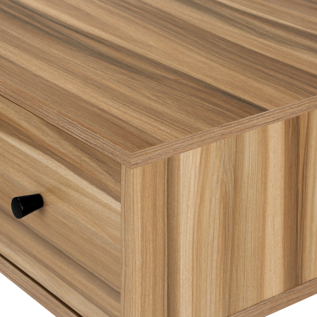 Vextura – Writing Desk – Light Reclaimed Wood / Black Metal