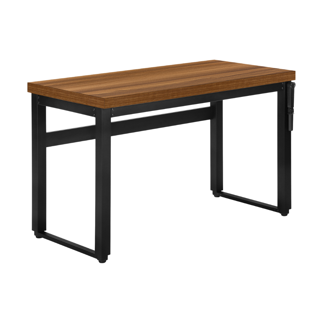 Liftora – Bureau à hauteur réglable – Noyer / Métal noir