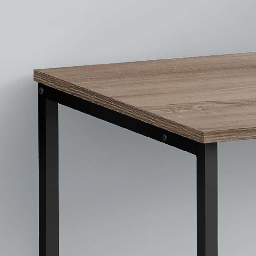 Modenxa – Bureau d'ordinateur – Taupe foncé / Métal noir