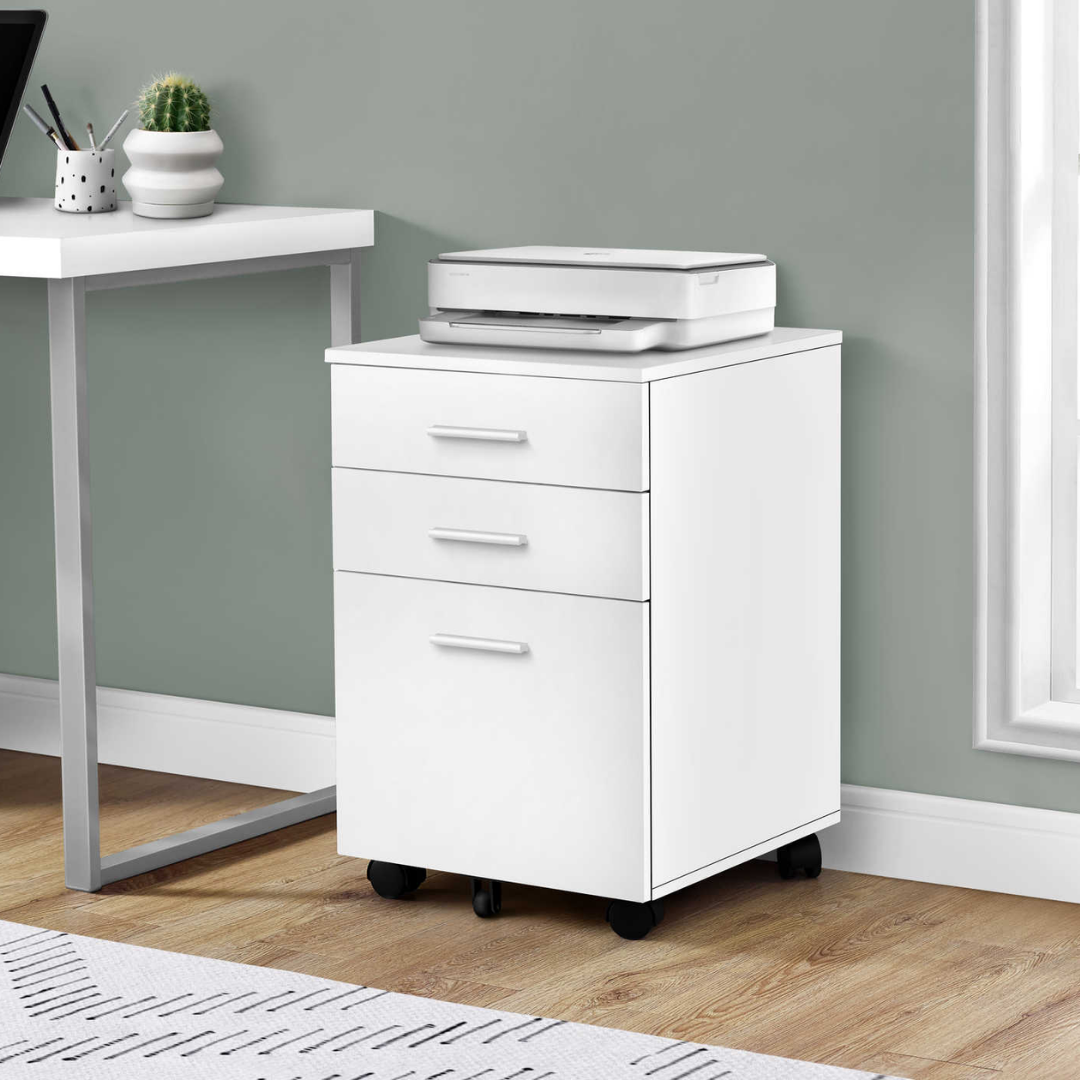 Noxeria – Classeur à 3 tiroirs – Blanc