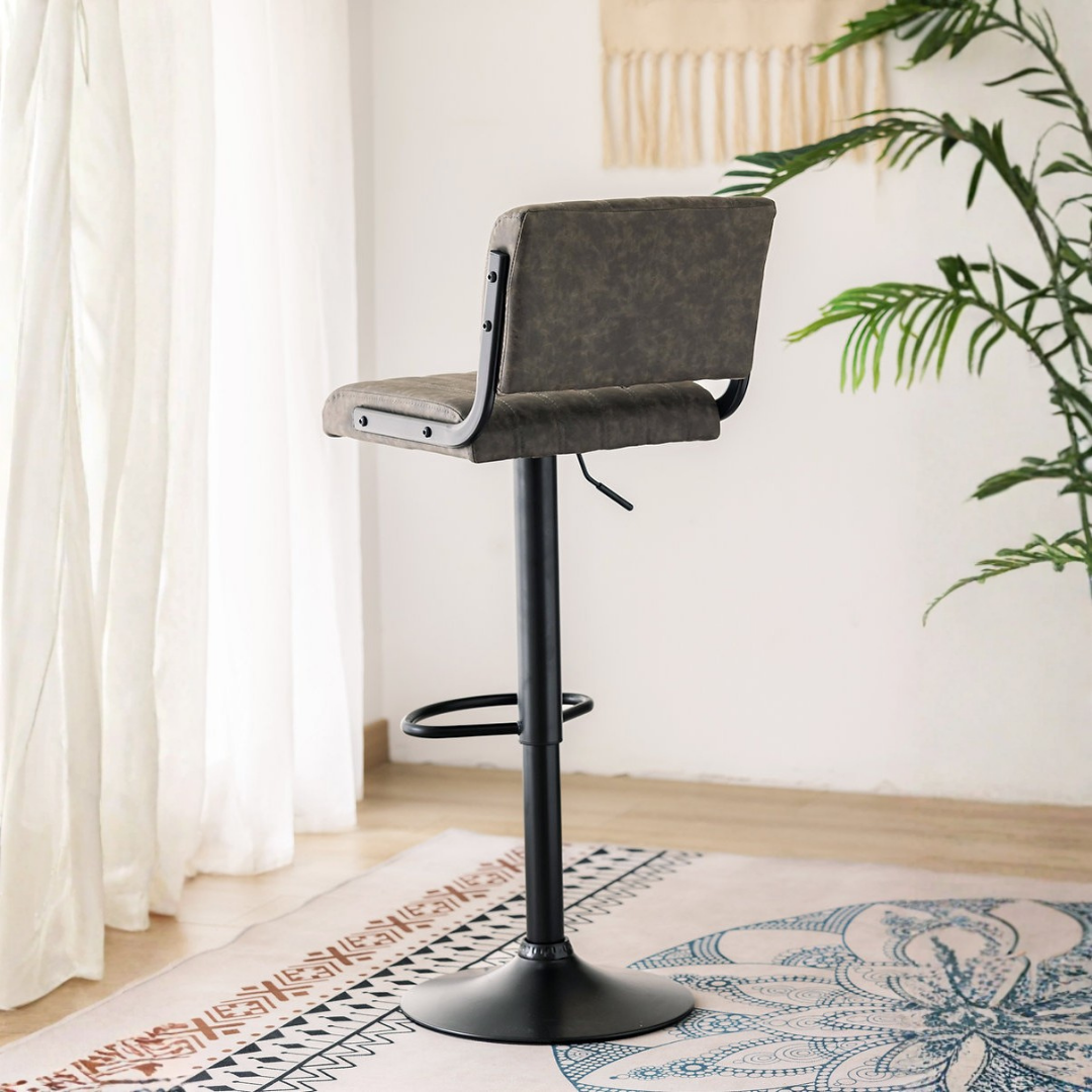 Vellaro – Set of 2 – Adjustable Bar Stools – Grey