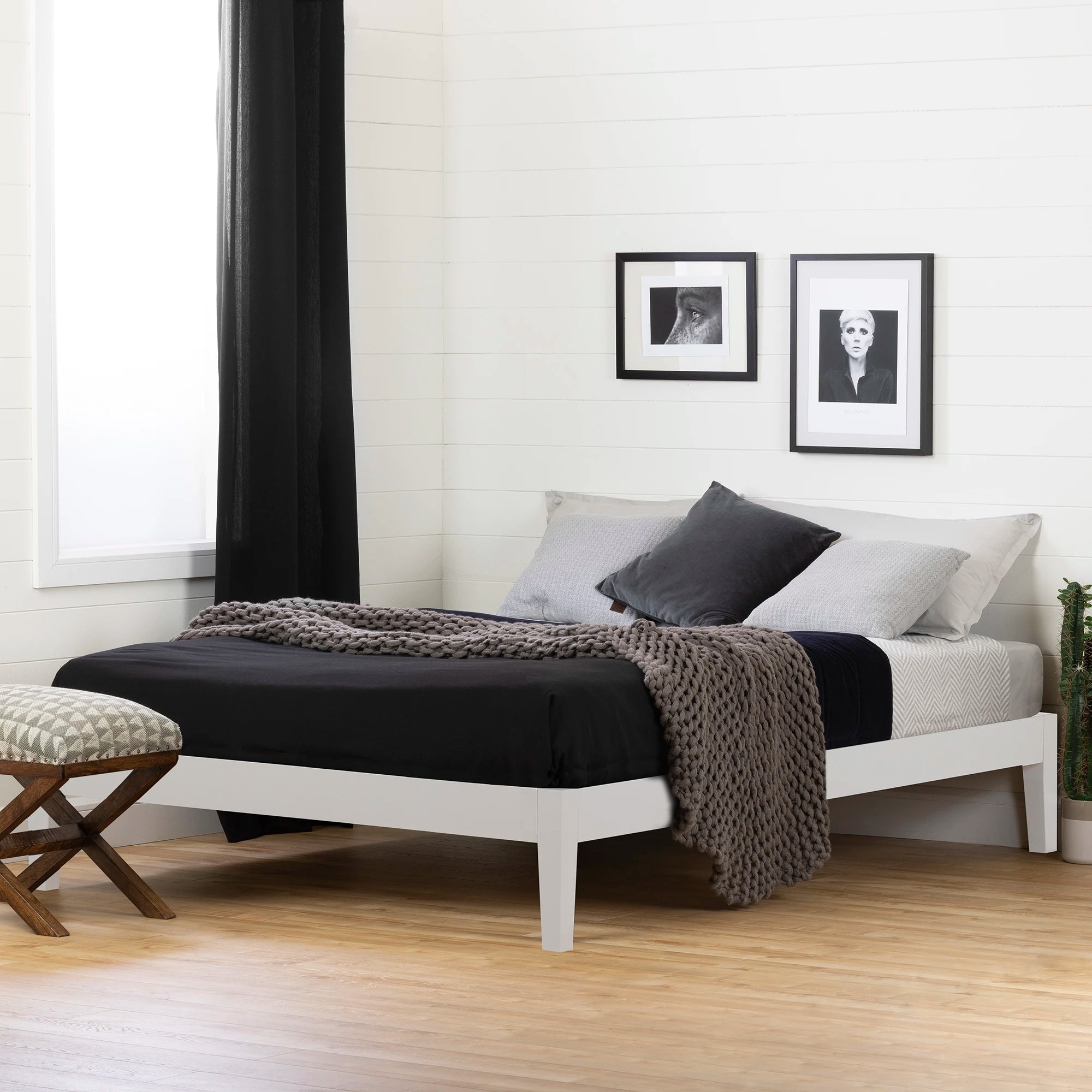 Solid Wood Platform Bed - Vito