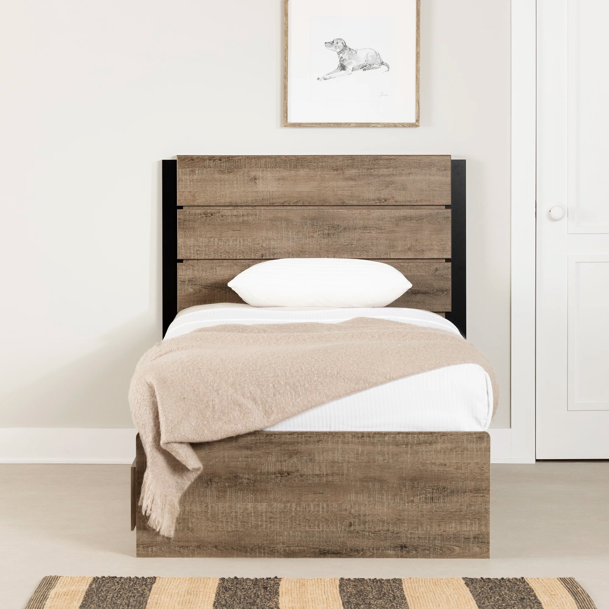 Mates Bed with 3 Drawers and Headboard Set - Arlen