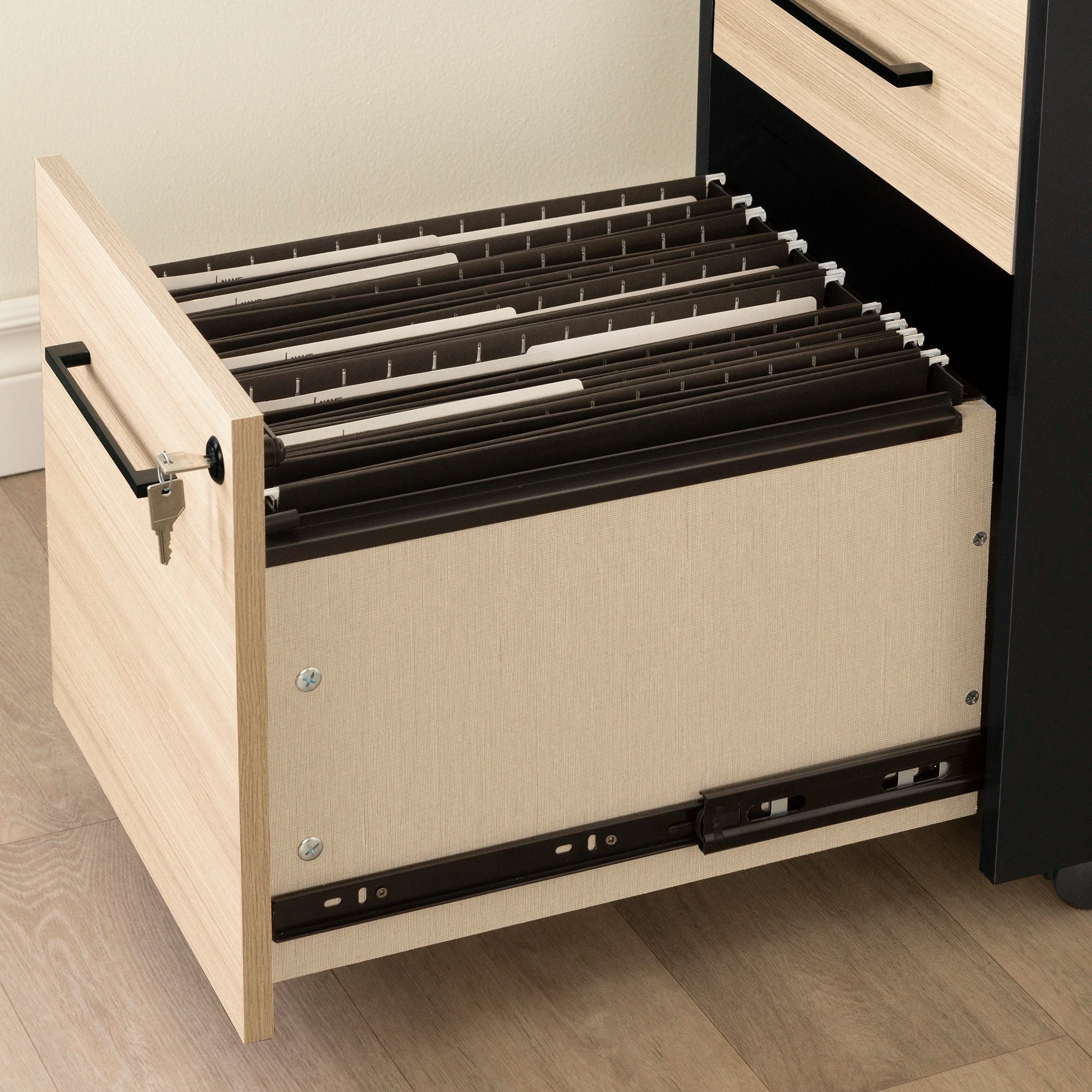 2-Drawer Mobile File Cabinet With Lock - Kozack