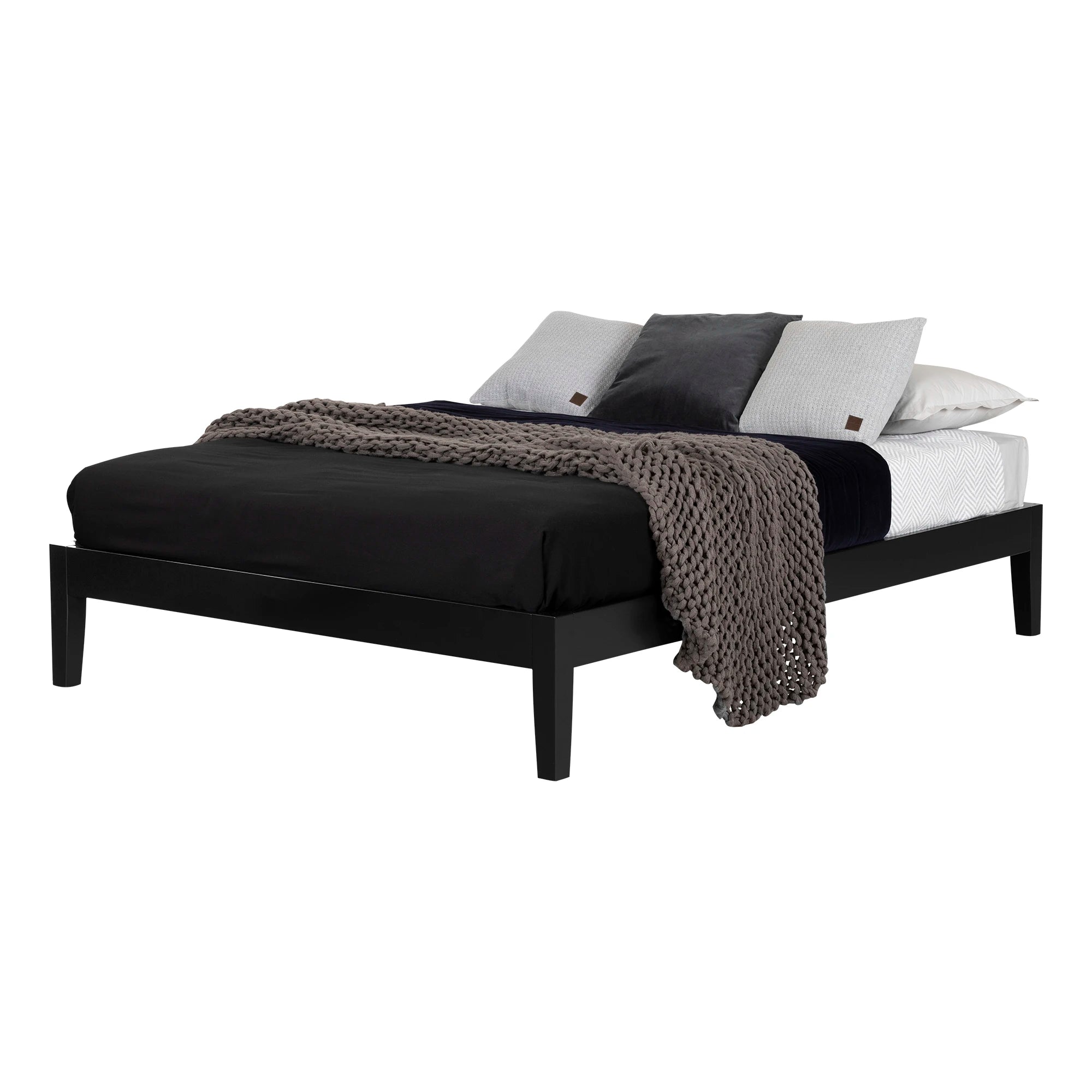 Solid Wood Platform Bed - Vito