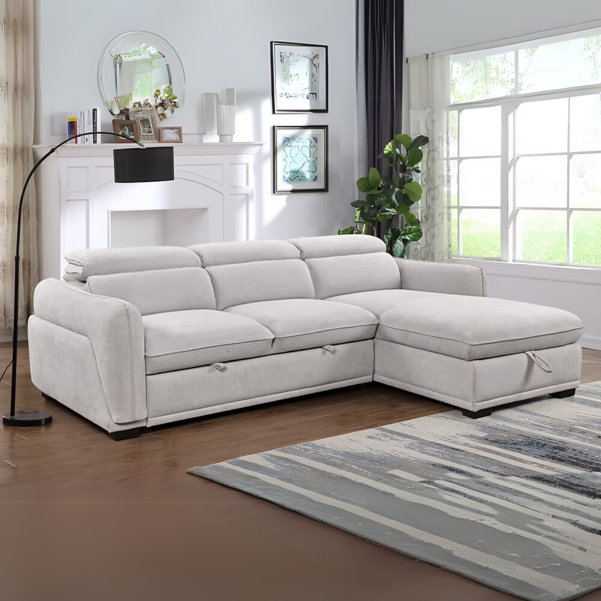 IF-9006 | Adjustable Headrests, Storage and Pull-Out Bed