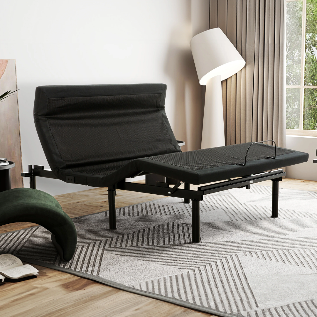 Aurelex – Sommier articulé avec position zéro gravité et ports USB/USB-C – Twin XL / Double / Queen / King