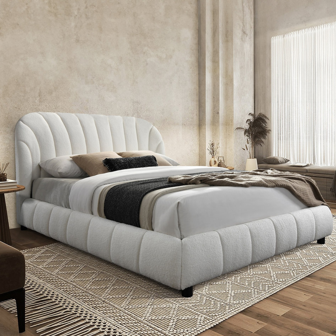 Aurelo – Queen Bed – Boucle