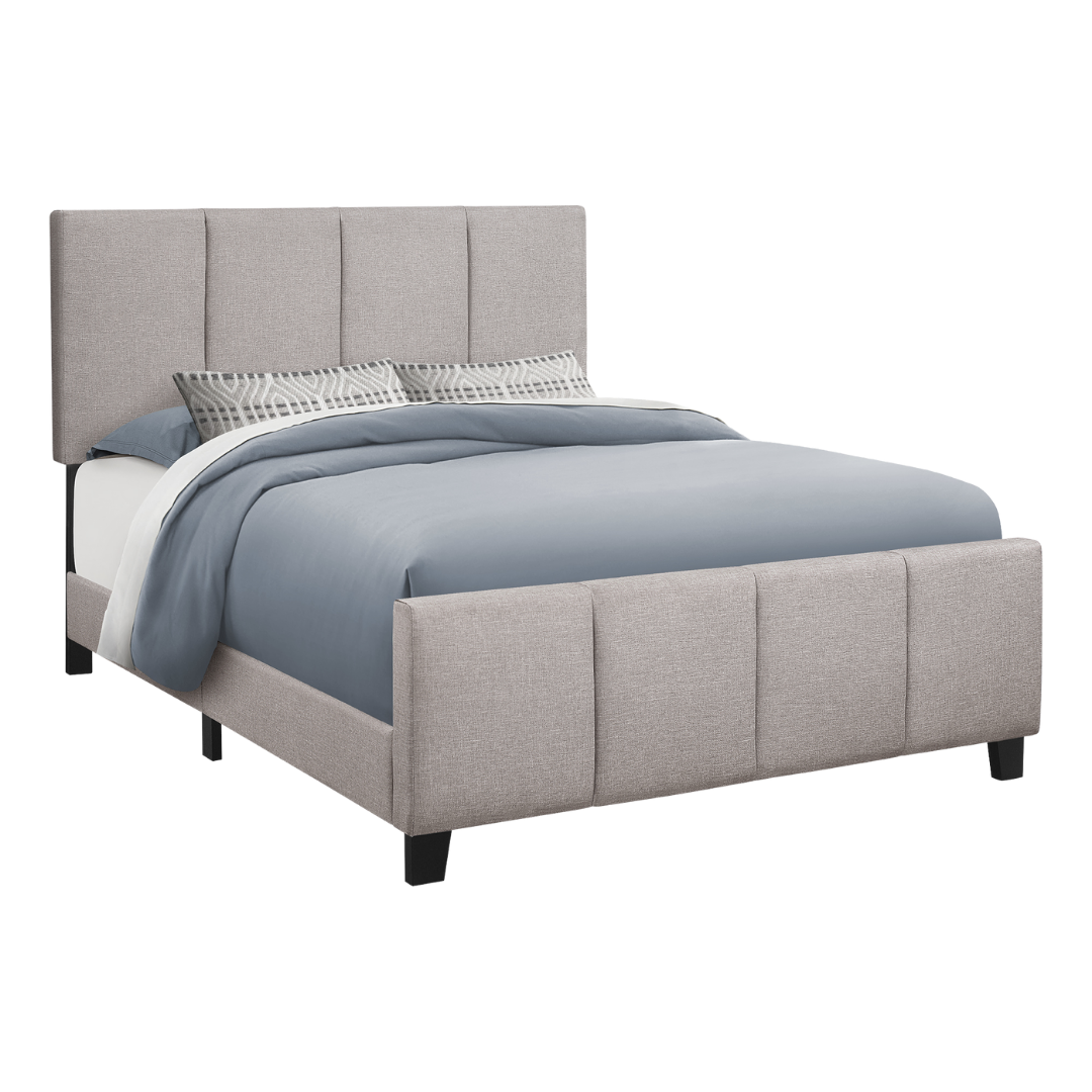 Avior – Queen Bed – Fabric (Grey Linen)