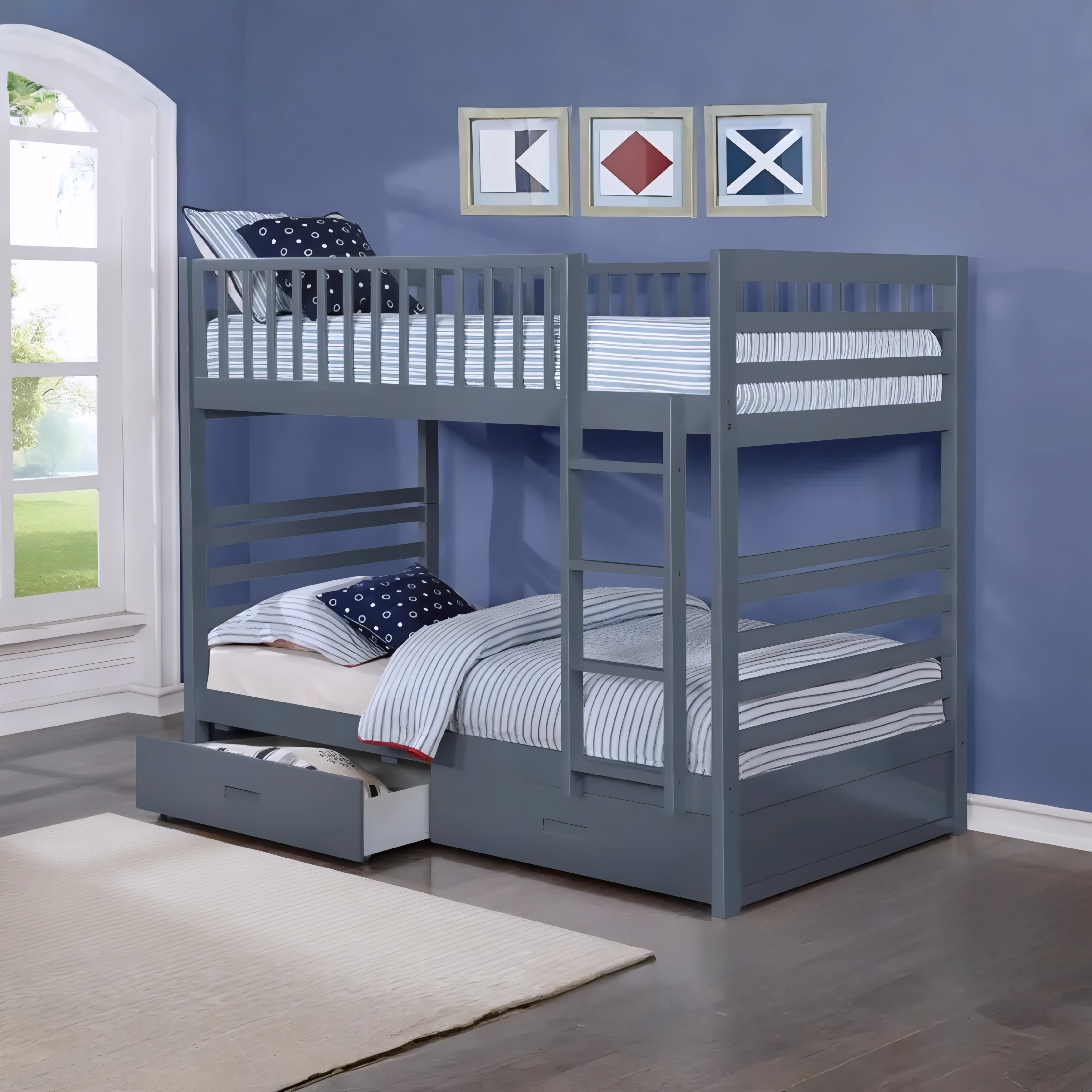 Lynox – Lit superposé – Simple – Gris