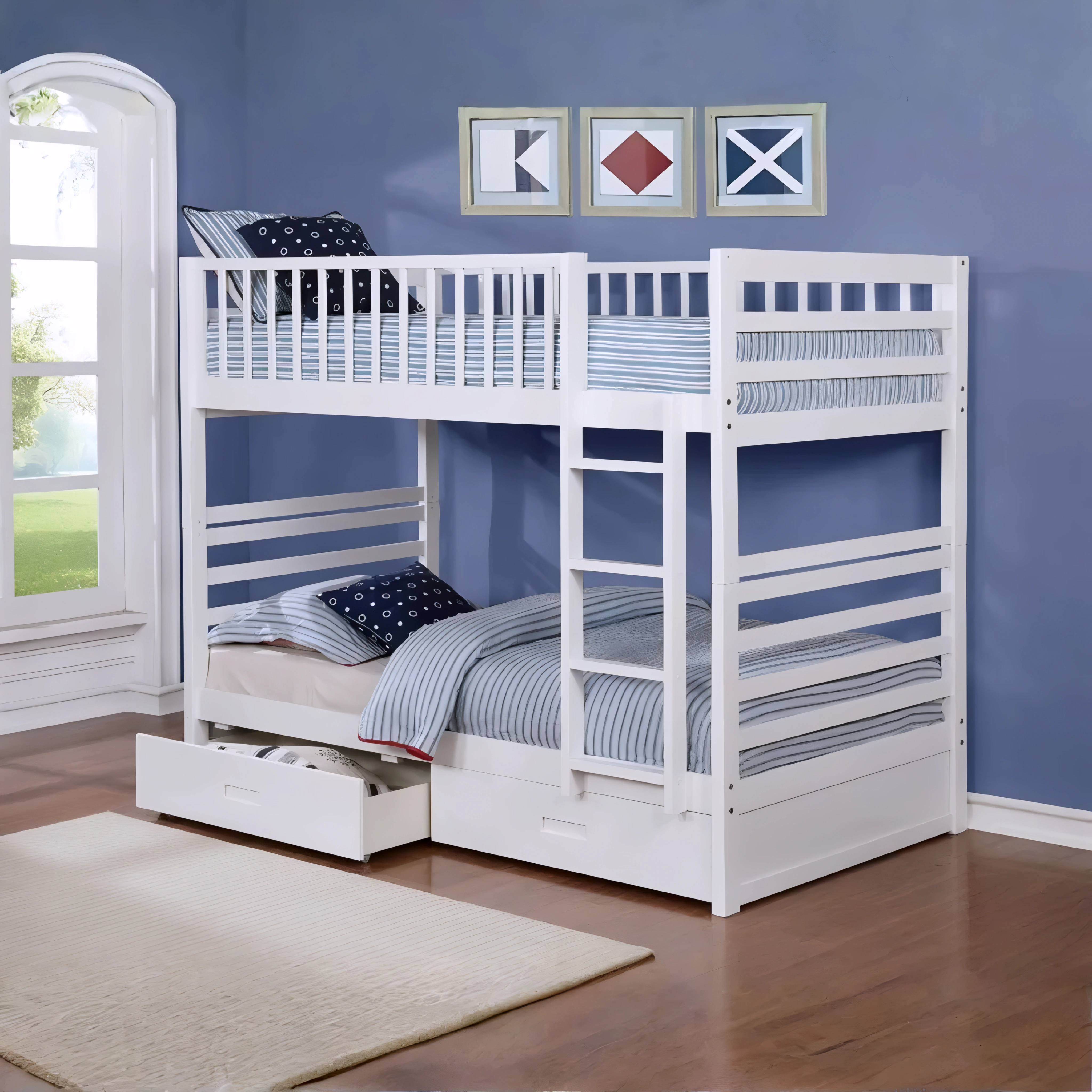 Lynox – Lit superposé – Simple – Blanc