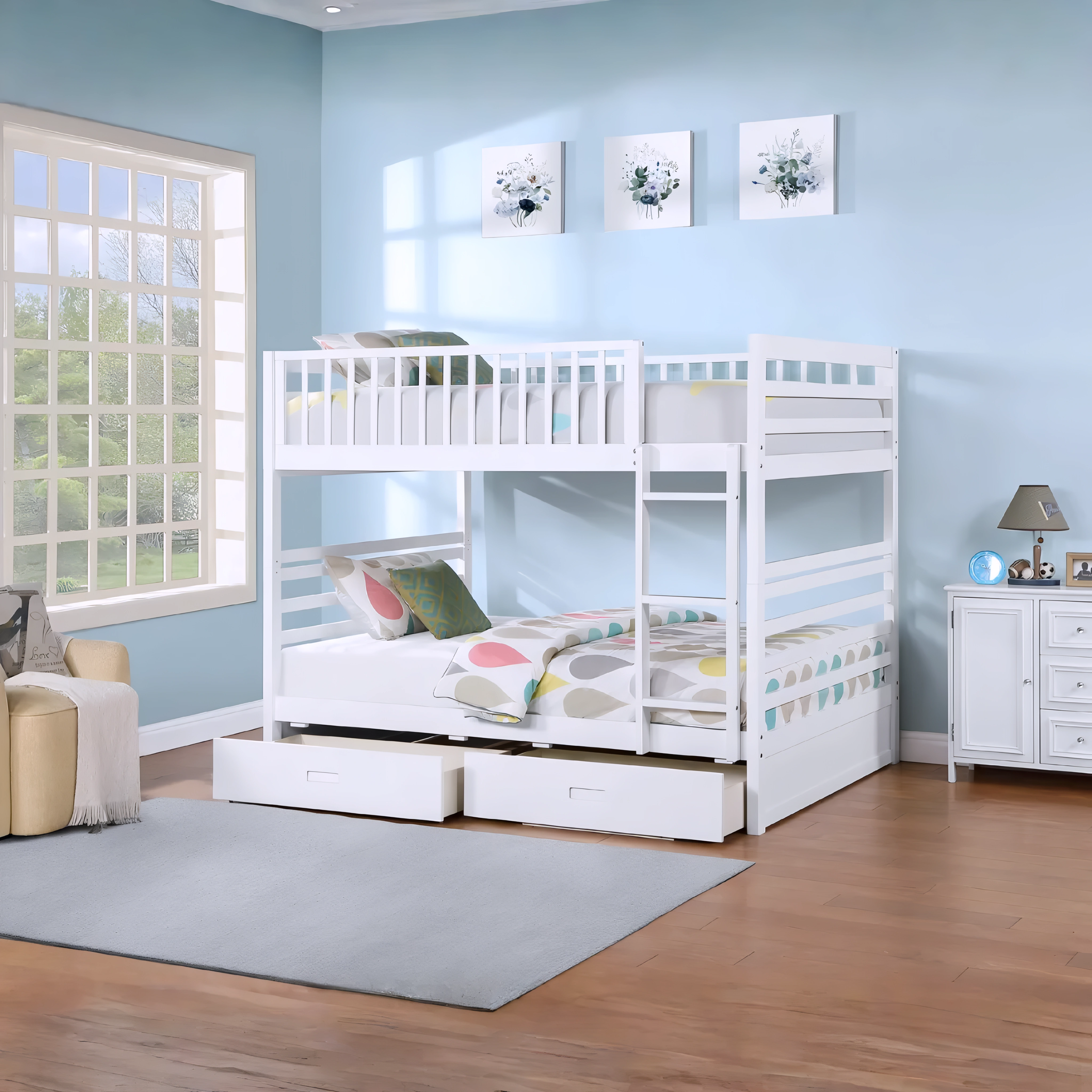 Ravell – Bunk Bed – Double/Double – White